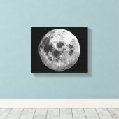 Cool Volle Maan Graphic Space Astronomy Science Canvas Afdruk (Insitu (Houten vloer))