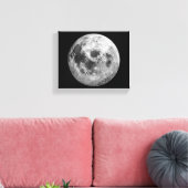 Cool Volle Maan Graphic Space Astronomy Science Canvas Afdruk (Insitu (Woonkamer))