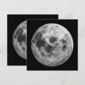 Cool Volle Maan Graphic Space Astronomy Science Kaart (Voorkant / Achterkant)