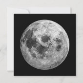 Cool Volle Maan Graphic Space Astronomy Science Kaart (Achterkant)