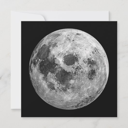 Cool Volle Maan Graphic Space Astronomy Science Kaart (Voorkant)