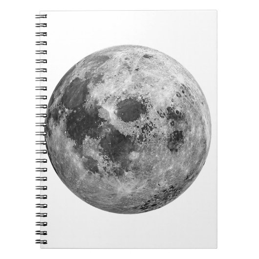Cool Volle Maan Graphic Space Astronomy Science Notitieboek (Voorkant)