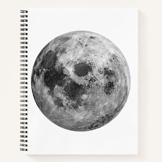 Cool Volle Maan Graphic Space Astronomy Science Notitieboek (Voorkant)