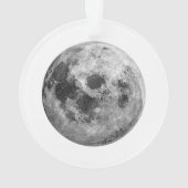 Cool Volle Maan Graphic Space Astronomy Science Ornament (achterkant)