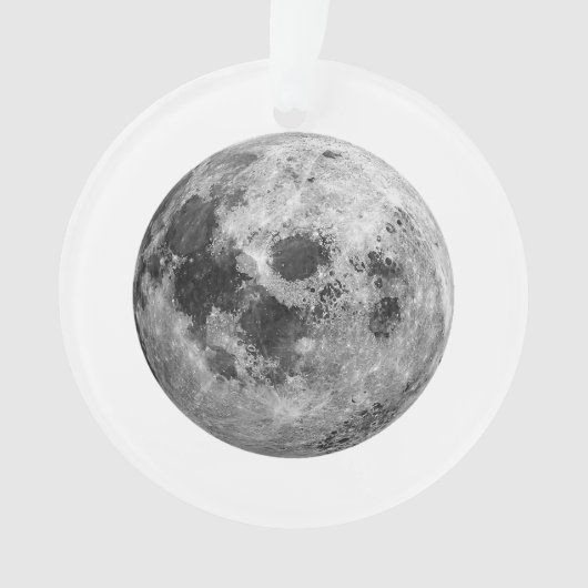 Cool Volle Maan Graphic Space Astronomy Science Ornament (voorkant)