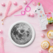 Cool Volle Maan Graphic Space Astronomy Science Papieren Bordje (Feest)