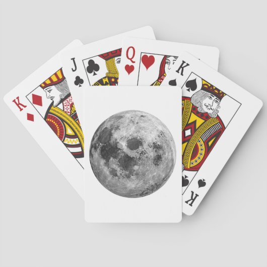 Cool Volle Maan Graphic Space Astronomy Science Pokerkaarten (Achterkant)
