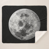 Cool Volle Maan Graphic Space Astronomy Science Sherpa Deken (Voorkant (horizontaal))