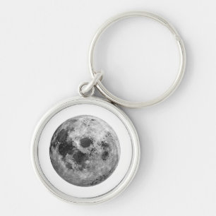 Cool Volle Maan Graphic Space Astronomy Science Sleutelhanger