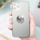 Cool Volle Maan Graphic Space Astronomy Science Sticker (Telefoon)