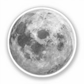 Cool Volle Maan Graphic Space Astronomy Science Sticker (Voorkant)