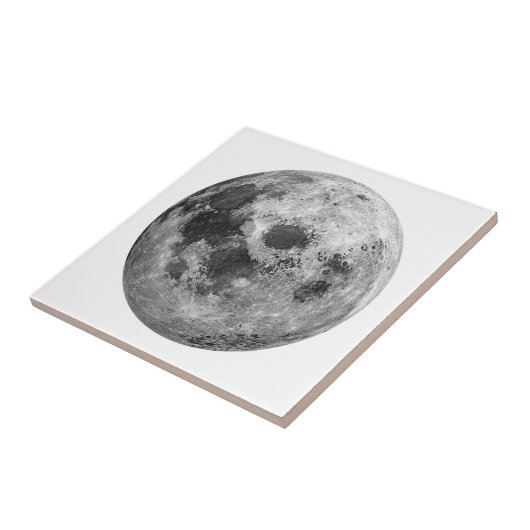 Cool Volle Maan Graphic Space Astronomy Science Tegeltje (Zijkant)