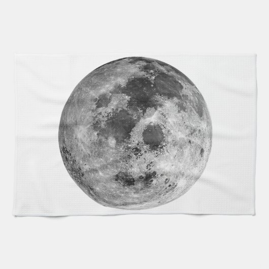 Cool Volle Maan Graphic Space Astronomy Science Theedoek (Horizontaal)