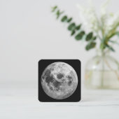 Cool Volle Maan Graphic Space Astronomy Science Vierkante Visitekaartje (Staand voorkant)