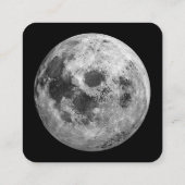 Cool Volle Maan Graphic Space Astronomy Science Vierkante Visitekaartje (Achterkant)