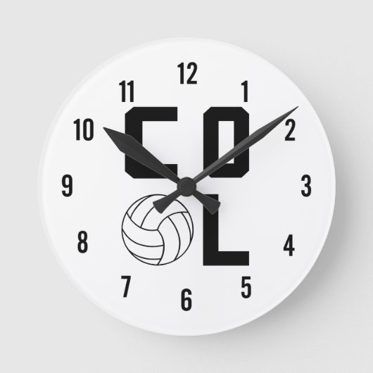 Cool Volleybal Ronde Klok (Voorkant)