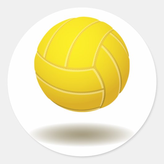 Cool Volleyball Emblem 2 Ronde Sticker (Voorkant)
