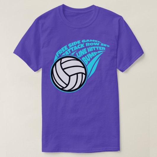 Cool Volleyball Gift Print Volleyball Team Print T-shirt (Design voorkant)