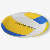 Cool Volleyball Party aanpassen Papieren Bordje (Gekanteld)