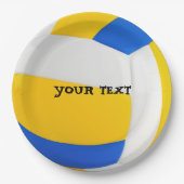 Cool Volleyball Party aanpassen Papieren Bordje (Voorkant)