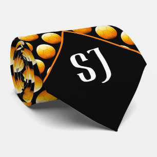 Cool Volleyball Pattern Monogram Stropdas