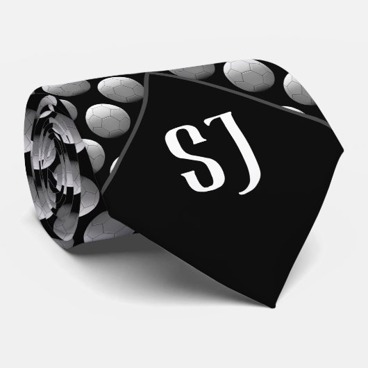 Cool Volleyball Pattern Monogram Stropdas (Opgerold)