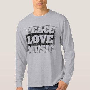 Cool Vrede Liefde Muziek Retro Afgeleid Boombox T-shirt