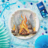 Cool vreugdevuur liefhebbers feest papieren bordje (Feest)