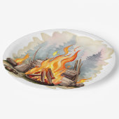 Cool vreugdevuur liefhebbers feest papieren bordje (Gekanteld)