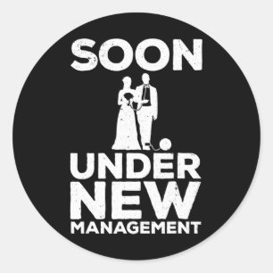 Cool vrijgezellenfeest ontwerp voor mannen jongens ronde sticker