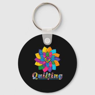 Cool Vrouwen Quilten Naaien Liefde Quilt Patronen Sleutelhanger