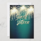 Cool vuurwerk Masquerade charmante glitterige ombr Kaart (Achterkant)