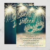 Cool vuurwerk Masquerade charmante glitterige ombr Kaart (Voorkant / Achterkant)