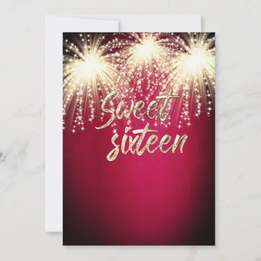 Cool vuurwerk Masquerade charmante glitterige ombr Kaart (Achterkant)