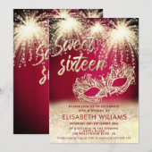 Cool vuurwerk Masquerade charmante glitterige ombr Kaart (Voorkant / Achterkant)