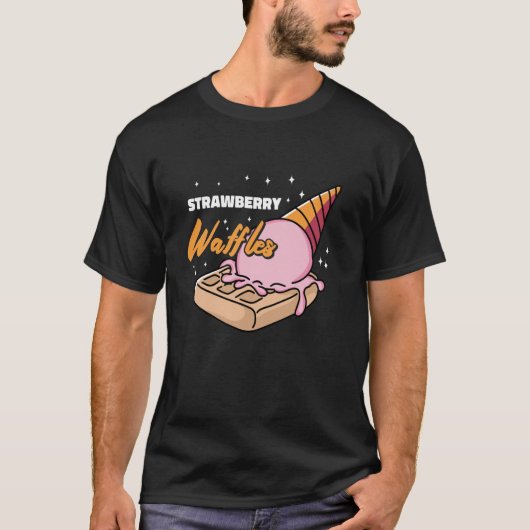 Cool Waffle Quote - Professionele Aardbei Waffle T-shirt (Voorkant)