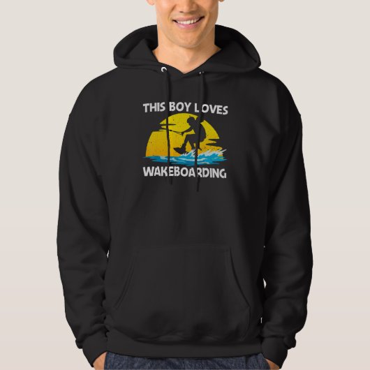 Cool Wakeboarding For Boys Men Wakeboard Wakeboard Hoodie (Voorkant)