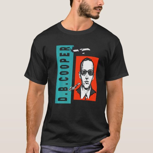 Cool Wanted D B Cooper Sketch Cryptid Urban Legend T-shirt (Voorkant)