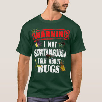 Cool Warning Talk on Bugs Funny Insect Boy T-shirt