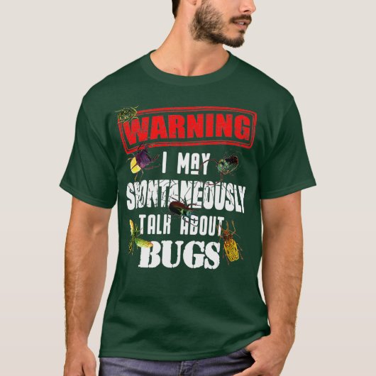 Cool Warning Talk on Bugs Funny Insect Boy T-shirt (Voorkant)