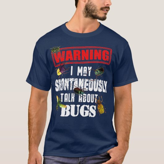 Cool Warning Talk on Bugs Funny Insect Boy T-shirt (Voorkant)