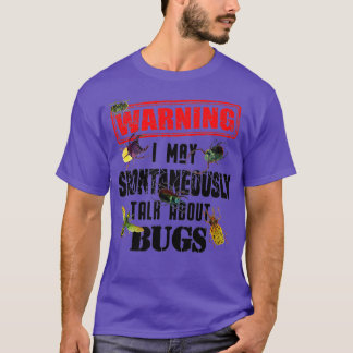 Cool Warning Talk on Bugs Funny Insect Boy T-shirt