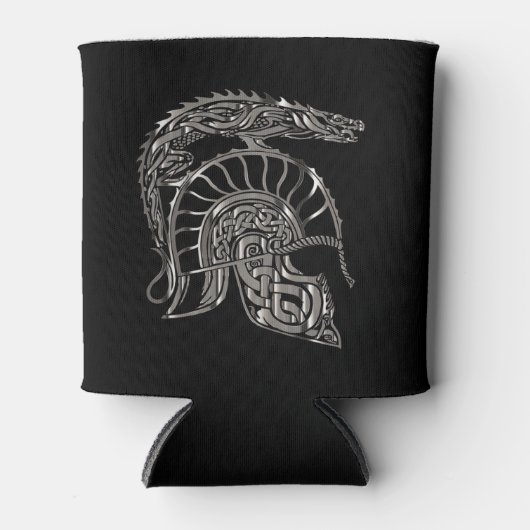 Cool Warrior Metallic Dragon Helmet Blikjeskoeler (Voorkant)