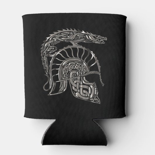 Cool Warrior Metallic Dragon Helmet Blikjeskoeler (Achterkant)