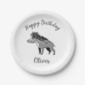 Cool WARTY PIG - Warthog - Wilde dieren - Papieren Bordje (Voorkant)