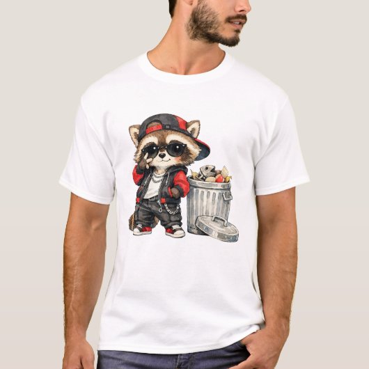 Cool Wasbeer Chilling K-Pop T-shirt (Voorkant)