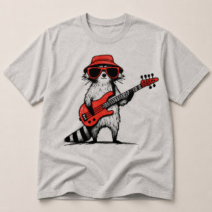 Cool Wasbeer die Rode Basgitaar Speelt T-shirt