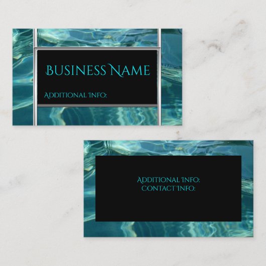 Cool Water Background Visitekaartje 2 (Voorkant / Achterkant)