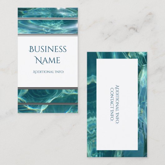 Cool Water Background Visitekaartje 3 (Voorkant / Achterkant)