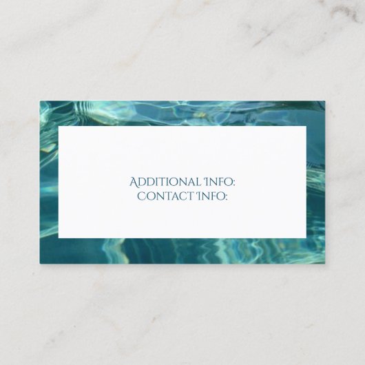 Cool Water Background Visitekaartje 3 (Achterkant)
